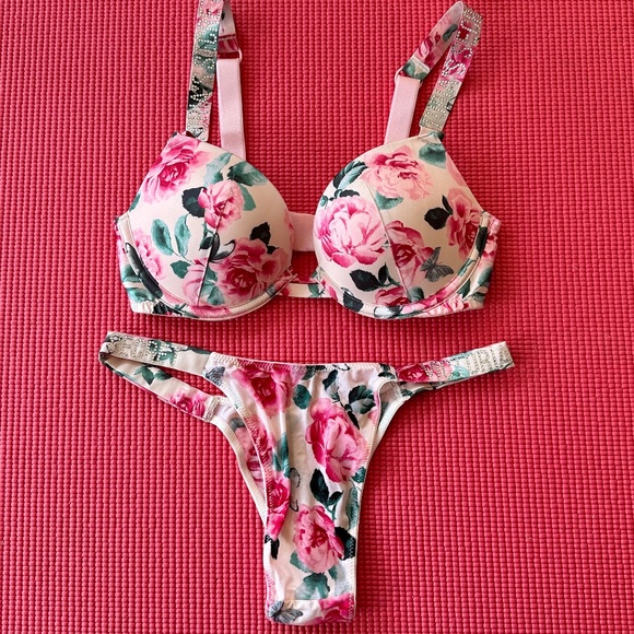 Victoria’s Secret Pink Floral set 32B - Picture 1 of 2